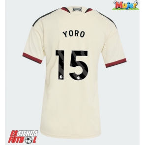 Manchester United Leny Yoro #15 Tercera Equipación Mujer 2026-27 Manga Corta
